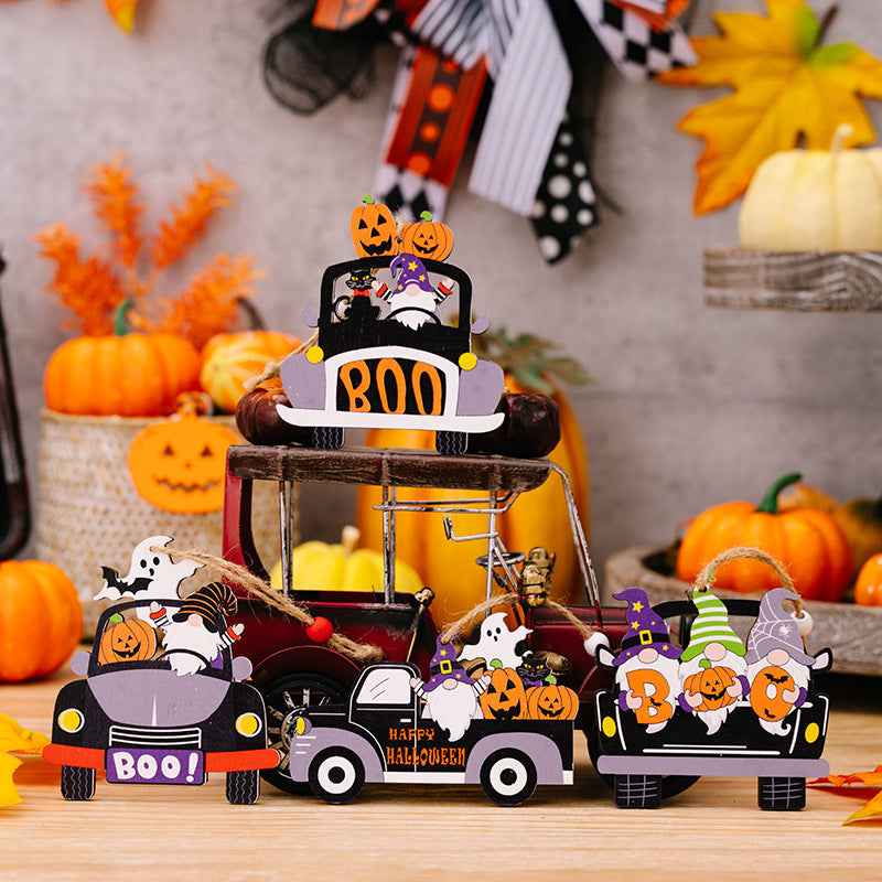 4-Piece Halloween Element Car-Shape Hanging Widgets a9af5b6799a346eba65bd5082e9988b7-Max