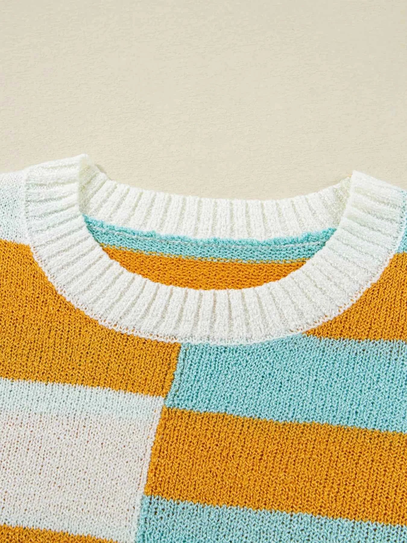 Color Block Striped Sweater aa4dd400c8cc456b9a893197c1f5058c-Max-Origin