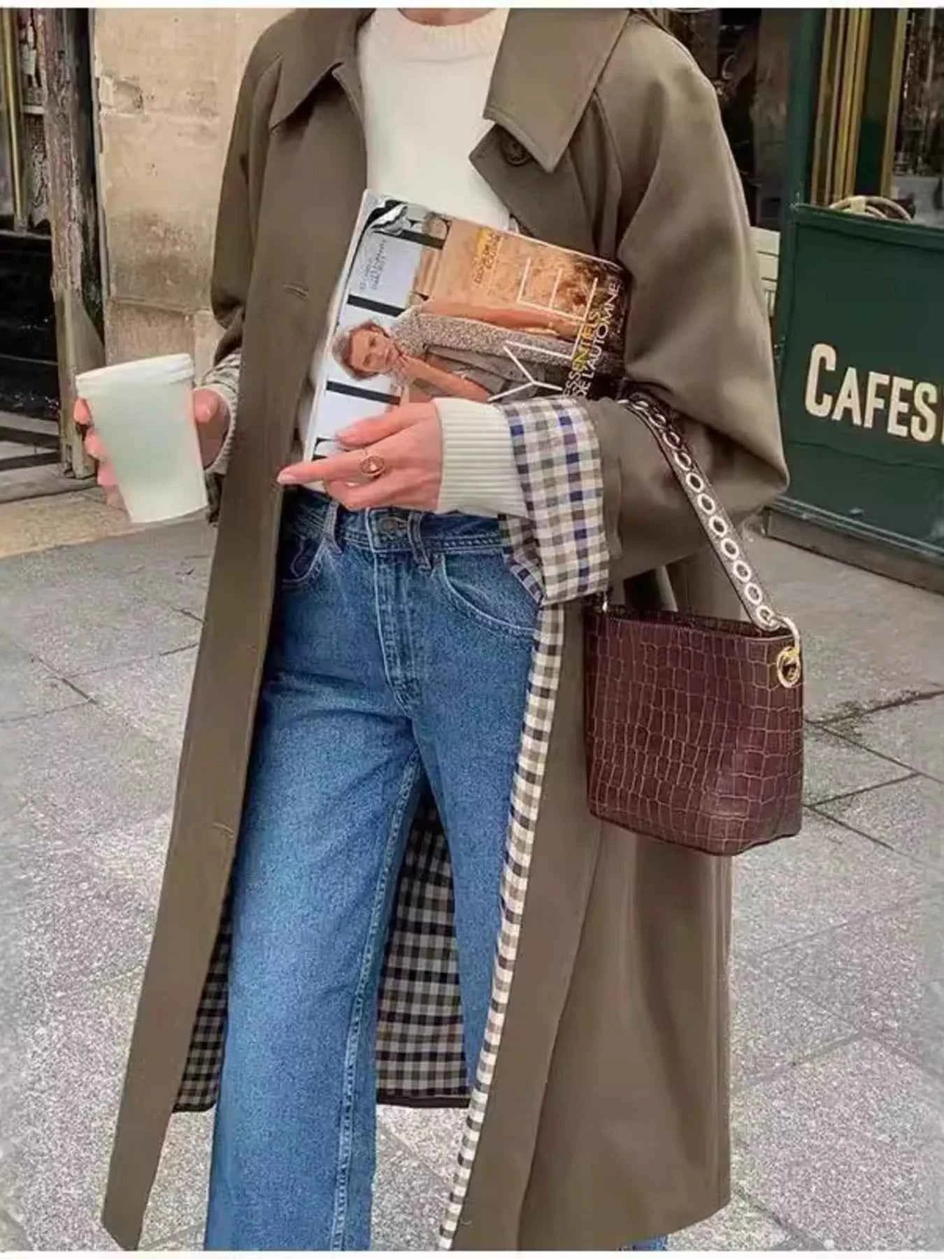 Button Up Raglan Sleeve Trench Coat Olive Brown ab380e9146ef421faaa35acca582f061-Max-Origin