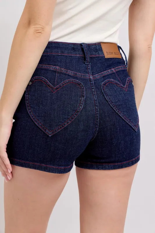 Judy Blue Full Size High Waist Heart Shaped Pkts & Red Contrast Thread Denim Shorts Plus Size ab48f5a4c9b94be9af9f080dfbd15cb5-Max-Origin