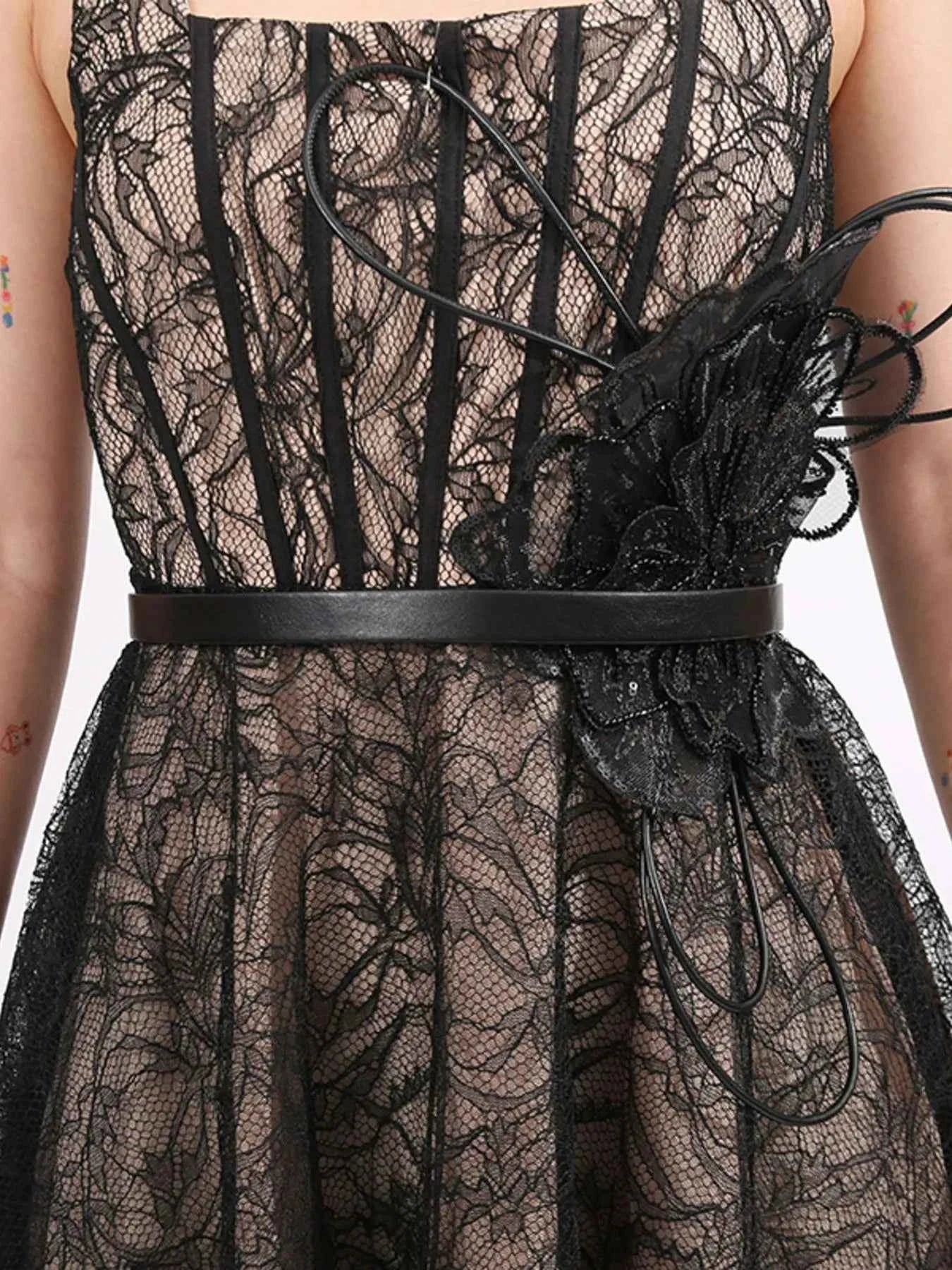 Lace Square Neck Midi Dress ab736454-7ee4-4ebf-936d-d7b49ffb7444-Max-Origin