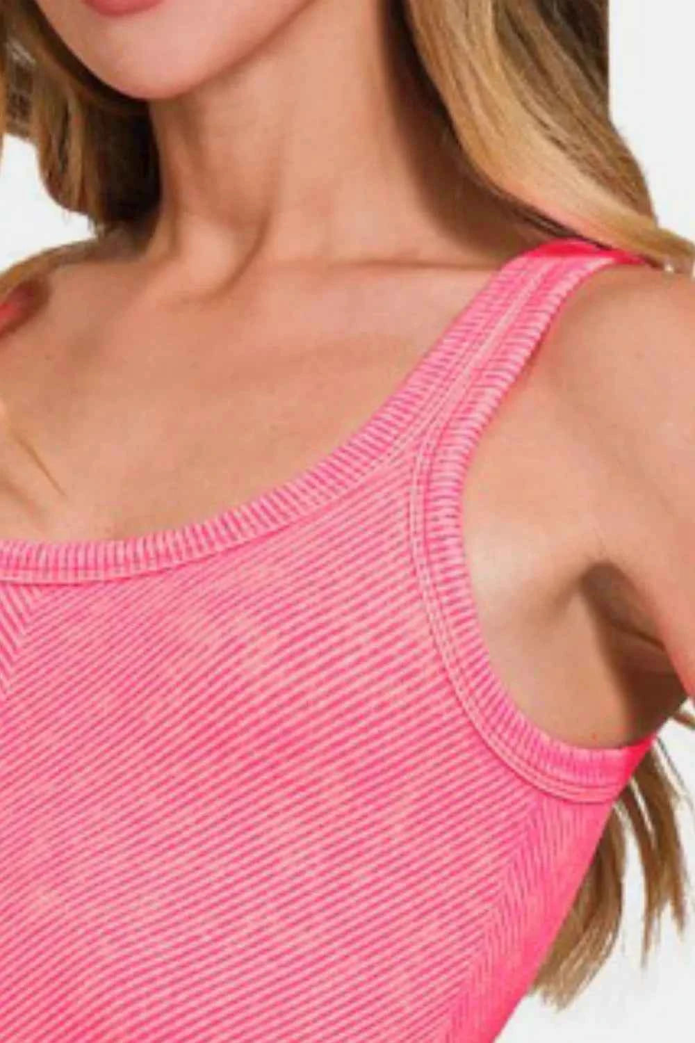 Zenana Ribbed Scoop Neck Tank ab9d471f-6e76-417d-83c9-acc623298479-Max