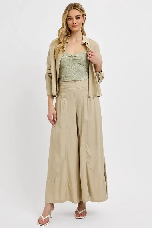 RISEN Shirring Detail Wide Leg Pants abb9fdca-8bfc-4eee-af91-a7315f7150a7-Max