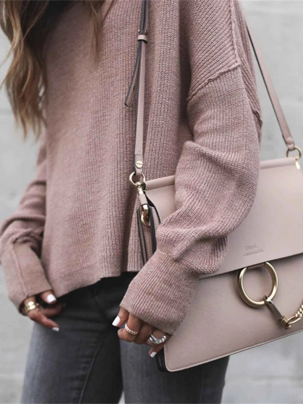 Ribbed Relaxed Fit Long Sleeve Sweater abbd196bb79c4904ac8feec27fc12ae2-Max-Origin