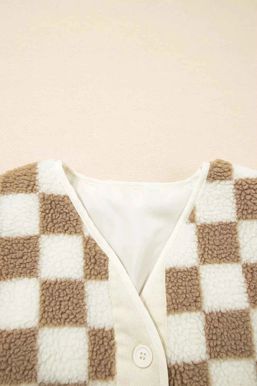 Checkered Sherpa Oversized Button Up Jacket abc7e97e-2d27-401e-a09a-a38b815afbc3-Max-Origin