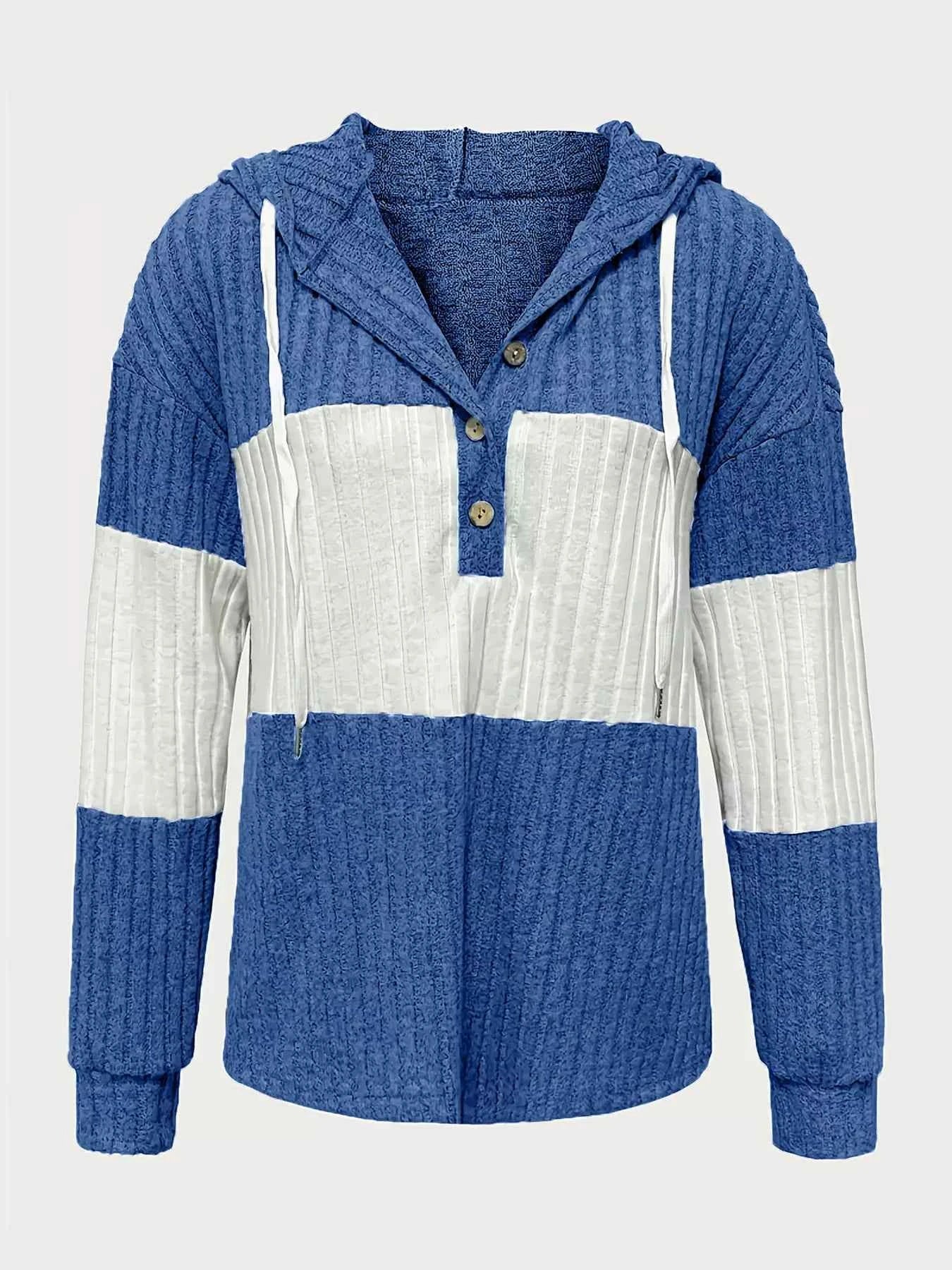 Color Block Drawstring Long Sleeve Hoodie ac1499e1-bd43-4d31-9751-92aa6a7e8ddd-Max-Origin