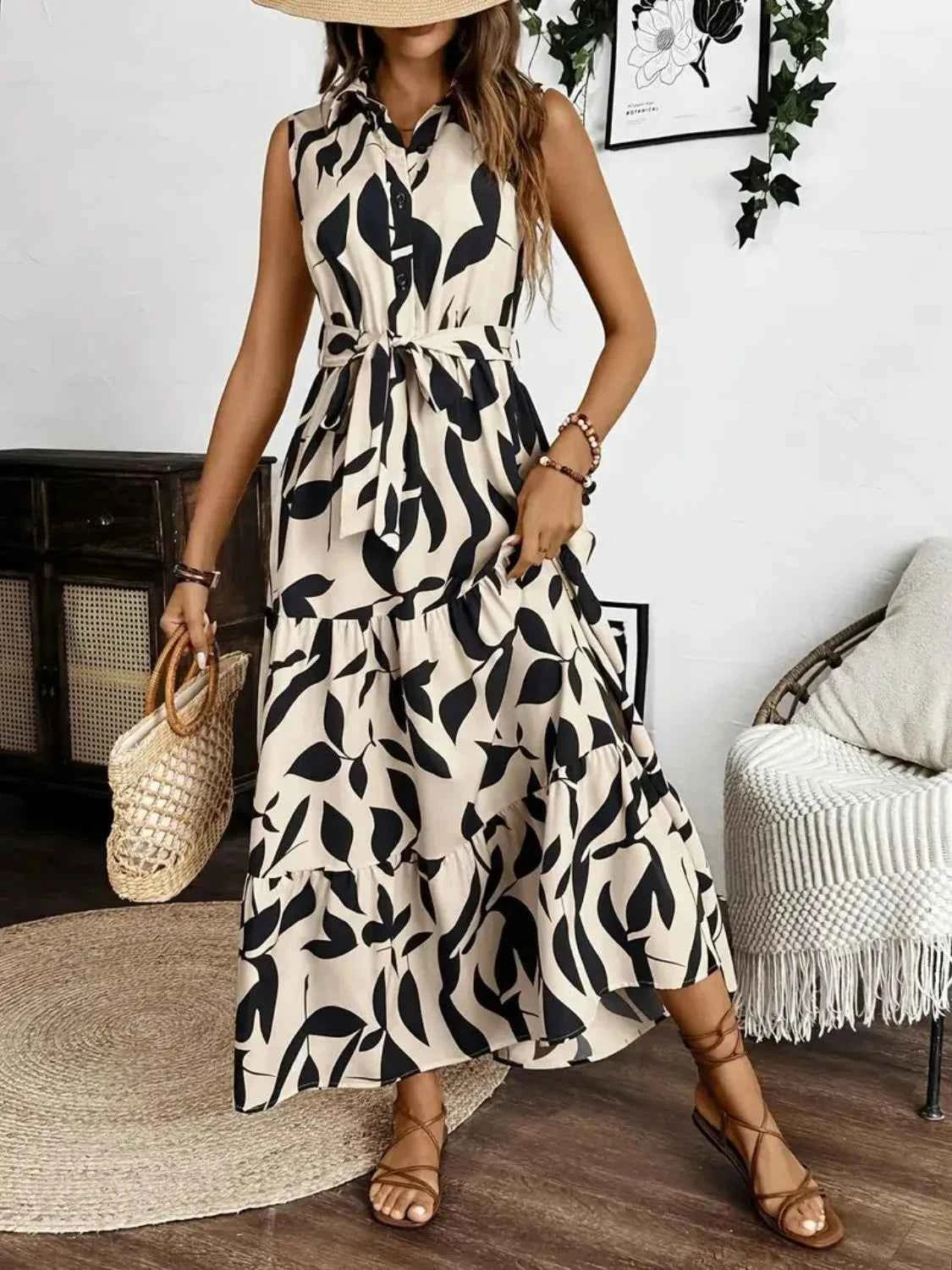 Printed Tie Waist Sleeveless Maxi Dress ac5188c8-652b-4da9-9698-98cca213011e-Max-Origin