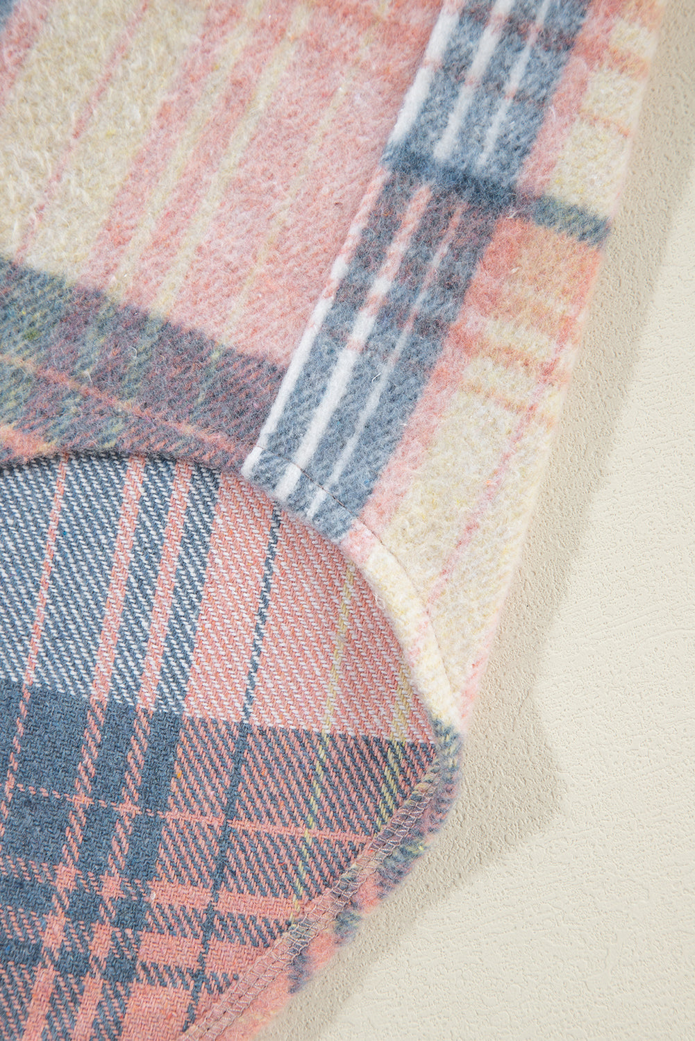 Cinnamon Plaid Corduroy Patchwork Pocket Loose Shacket ac8caca065e726de