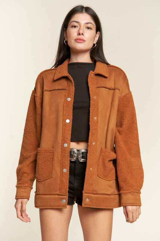 FAUX FUR AND SUEDE JACKET JJO5028P acbb4382-506e-40a0-85b2-a0083fb7dd2f