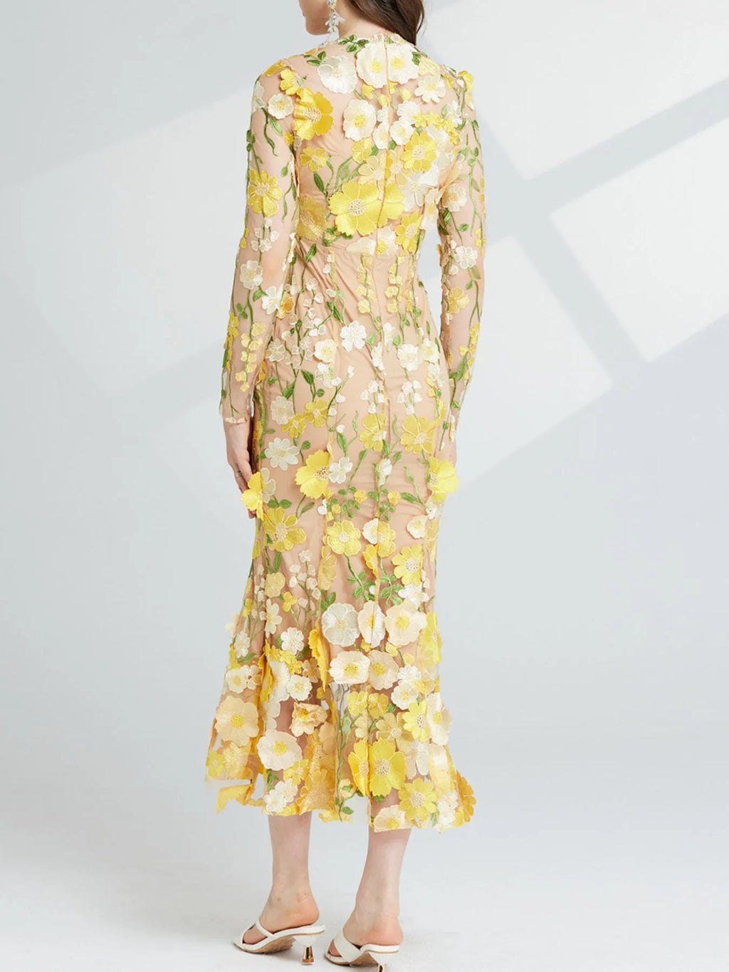 Floral Embroidered Mesh Long Sleeve Midi Dress ace870c6-fdec-4b72-bd53-52de07b03d67-Max-Origin