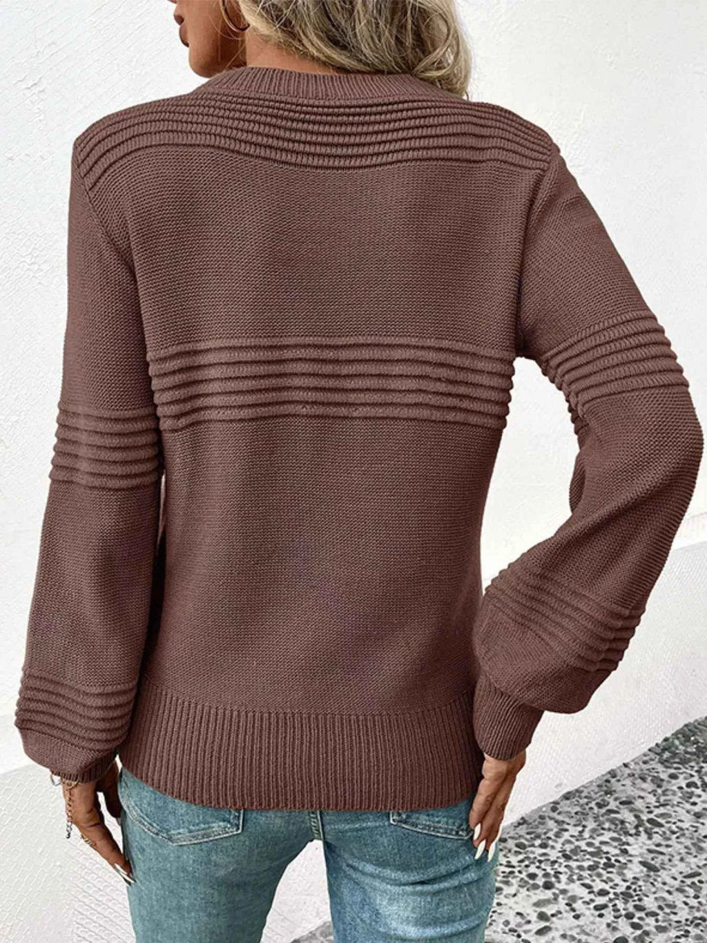 Round Neck Long Sleeve Sweater ad5d66c5-897b-4f67-9578-d66cde471418-Max-Origin