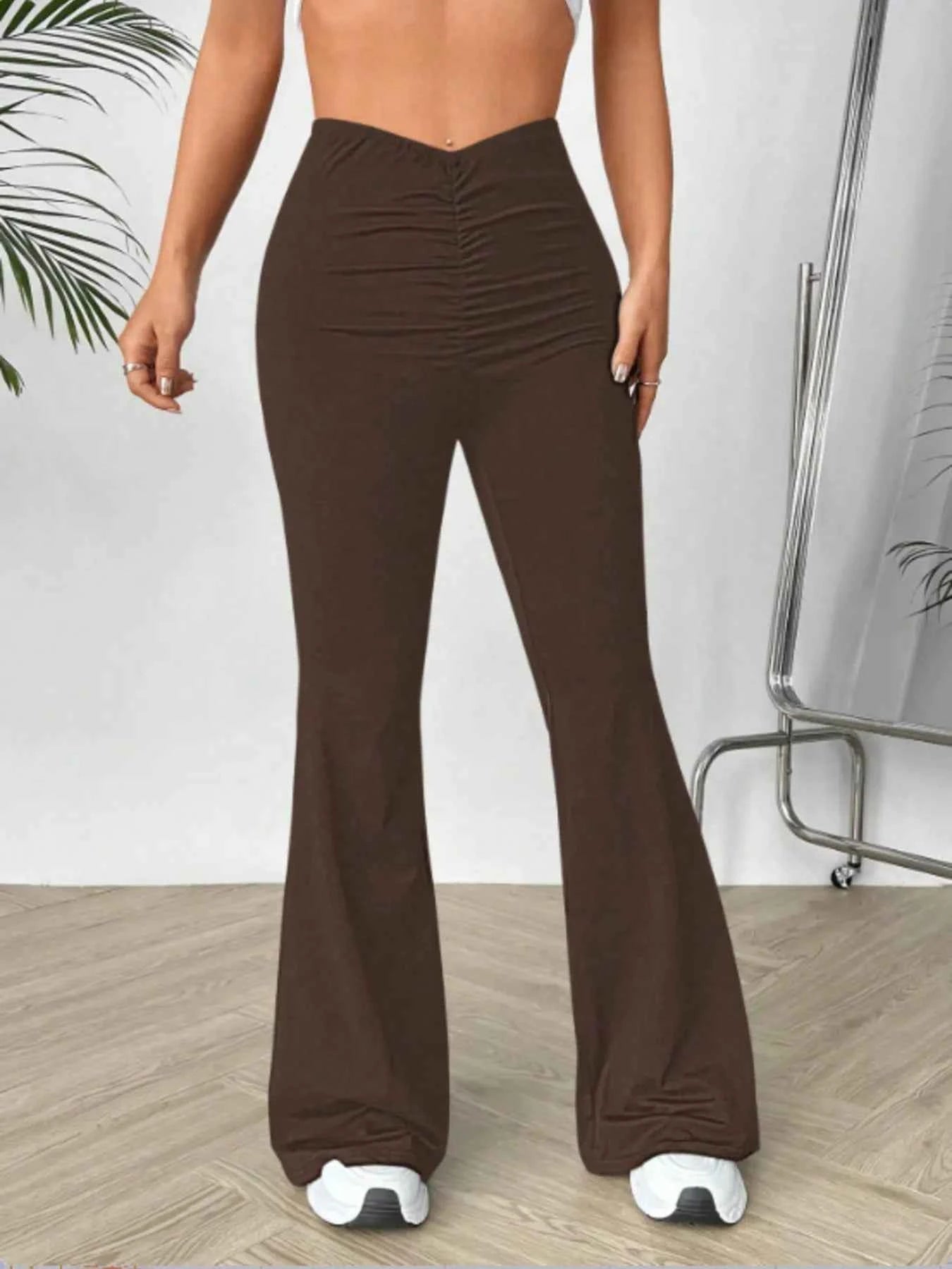 High Waisted Flare Pants Brown ad9c330ce24e48b981973a187c4aa046-Max-Origin