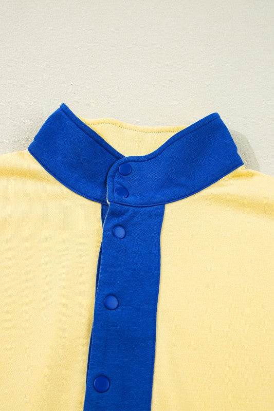 Colorblock Patchwork Pullover and Shorts Set adbdaa05-e328-49d9-9c73-9297689482c8