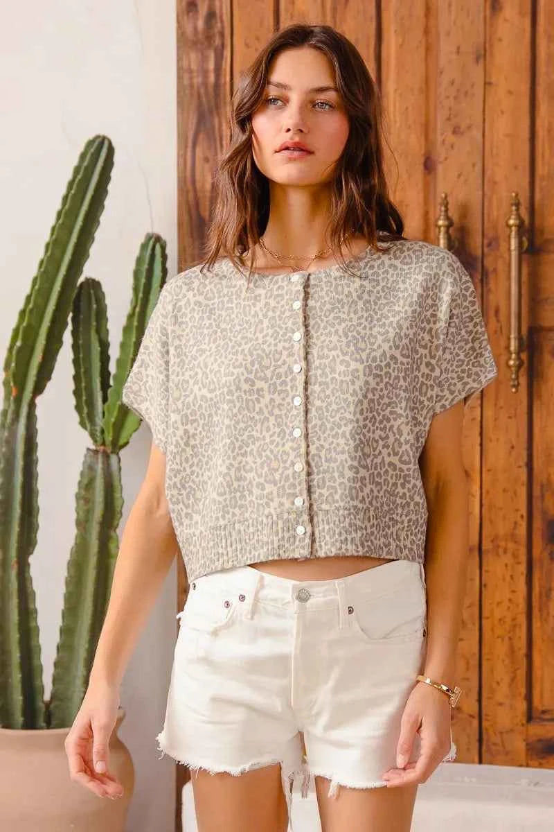 SO ME Leopard Print Button Front Sweater Cardigan ae25f7afb7674319b1e83d29921eaf0a-Max-Origin