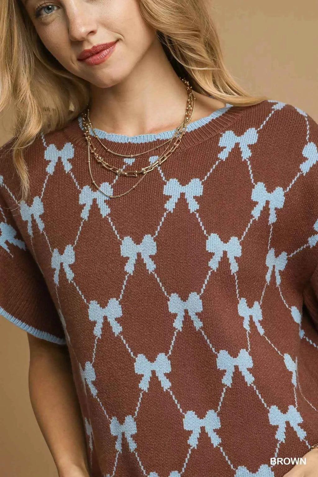 Umgee Bow Knit Ruffle Sleeve Sweater ae3ff9c9-b9ac-4db4-92ee-662e195c29ad-Max-Origin