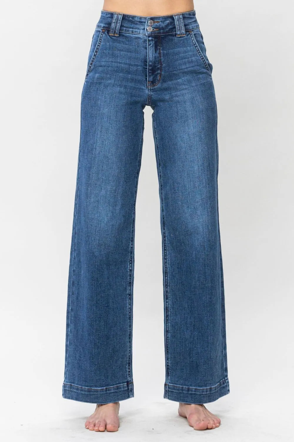 Judy Blue Full Size Double Button Wide Leg Jeans Medium aeb54a28-48df-44f9-bd7c-b81fa193e486-Max