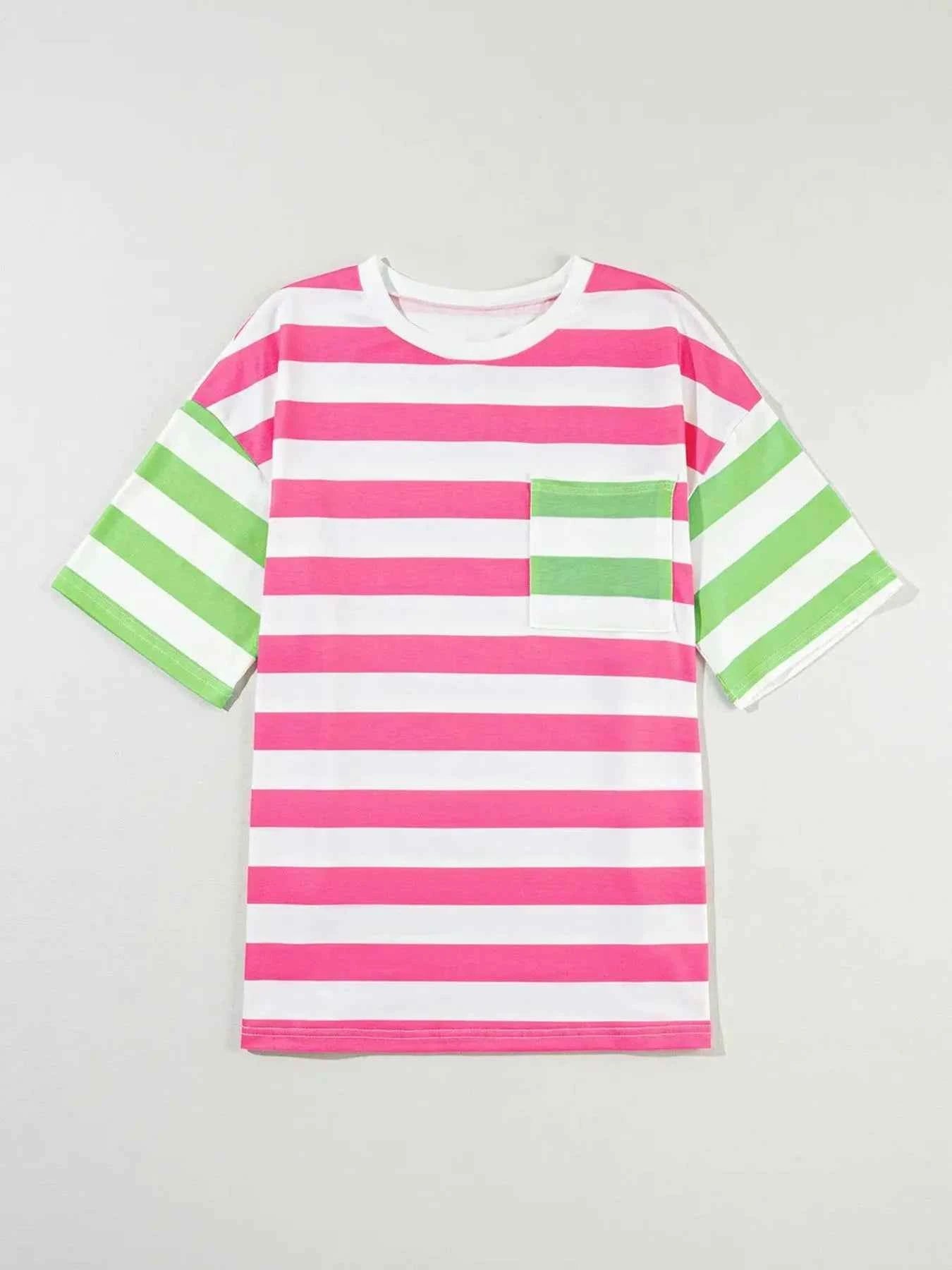 Striped Oversized Short Sleeve T-Shirt aefd3fdb-adb8-47cf-b299-954bf283a157-Max-Origin