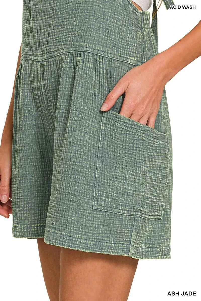 Zenana Washed Double Gauze Tie Back Rompers af246523234b4288a17e25534a46e4ac-Max-Origin