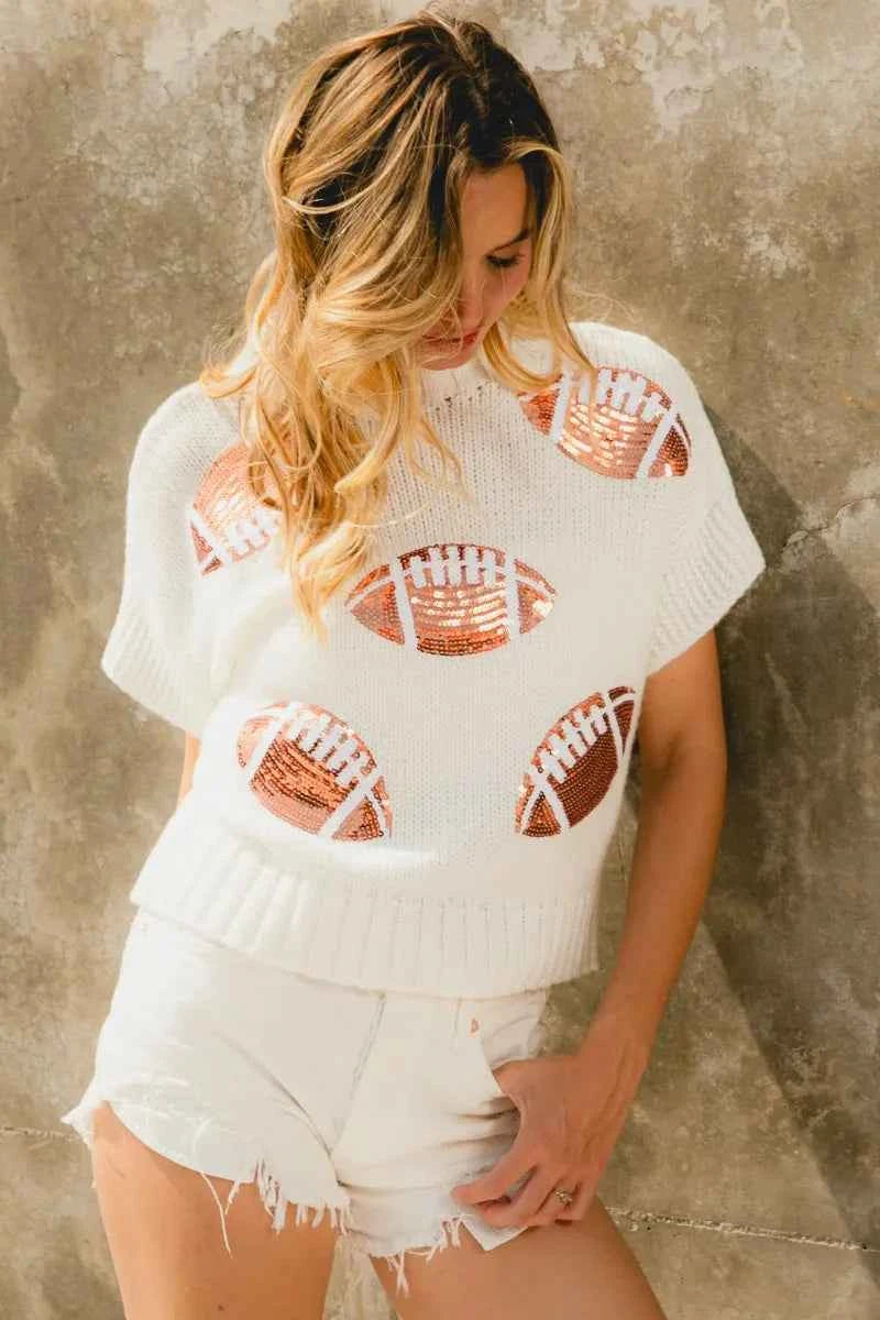 BiBi Gameday Sequin Football Patches Rib Banded Sweater af2b303948e44b12b0fb2aa3aab4d6a5-Max-Origin