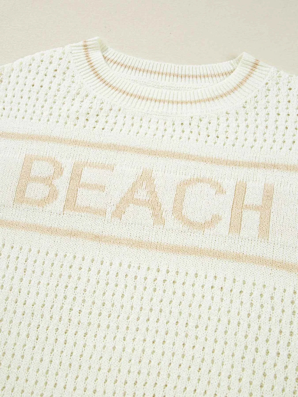 BEACH Hollow Out Knitted Lightweight Dolman Sweater af42d4028227490b8ce0a2ff92d21436-Max-Origin
