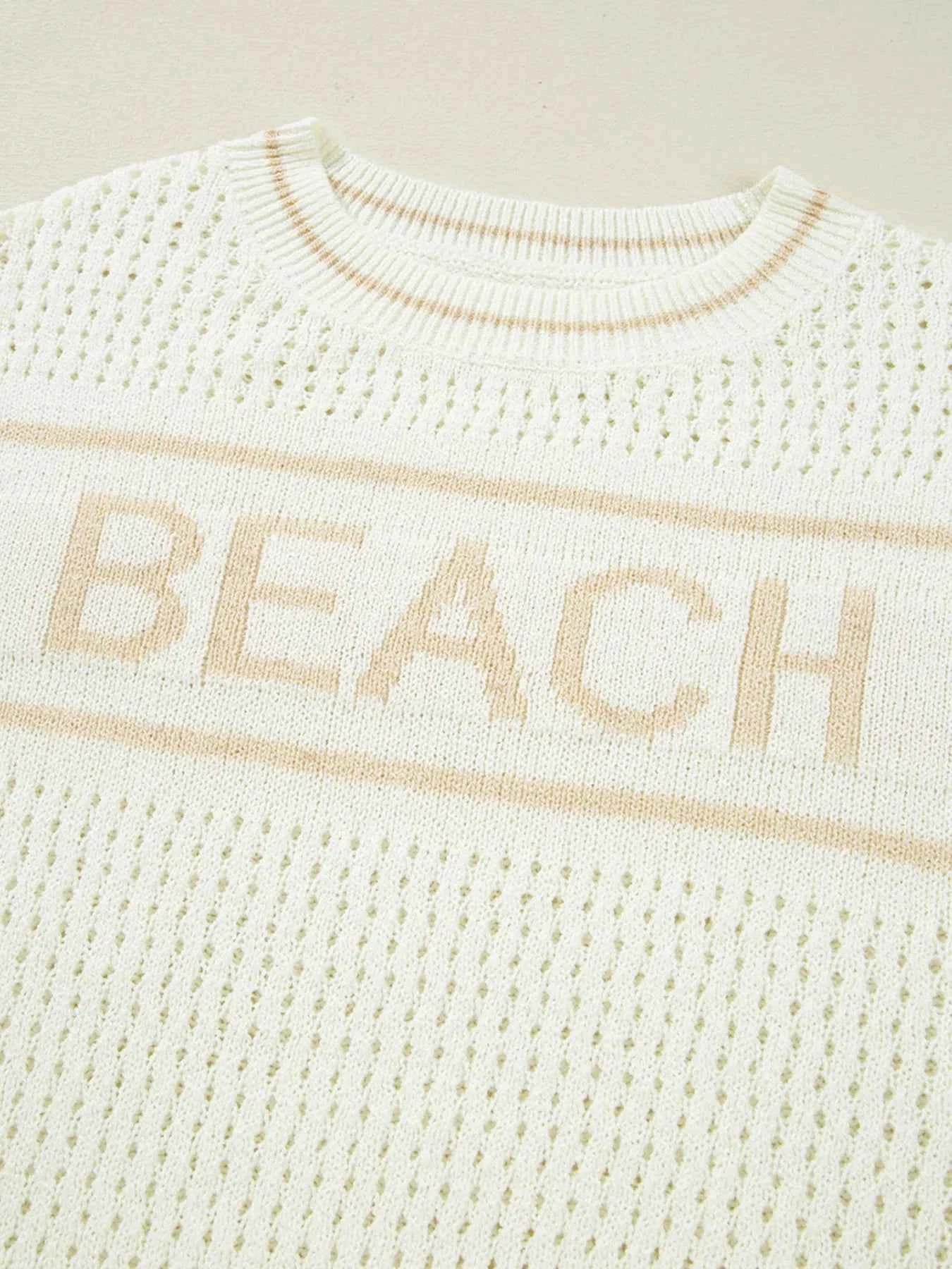 BEACH Hollow Out Knitted Lightweight Dolman Sweater af42d4028227490b8ce0a2ff92d21436-Max-Origin