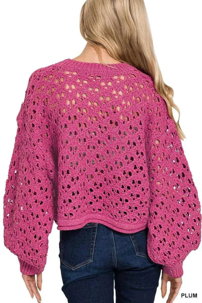 Zenana Oversized Cropped Crochet Knit Sweater af5852dd8ab745e4bb1e6598d0efd1e4-Max-Origin