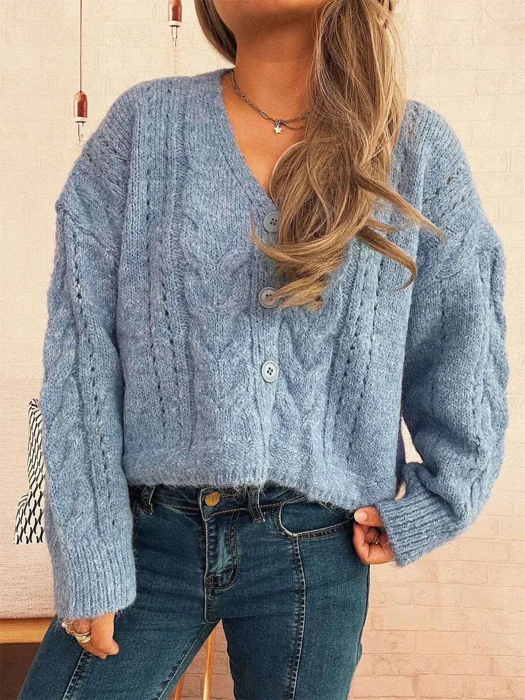 Cable Knit Button-Up Cardigan af60798d8aa44dff8cbecec23cf2295a-Max-Origin