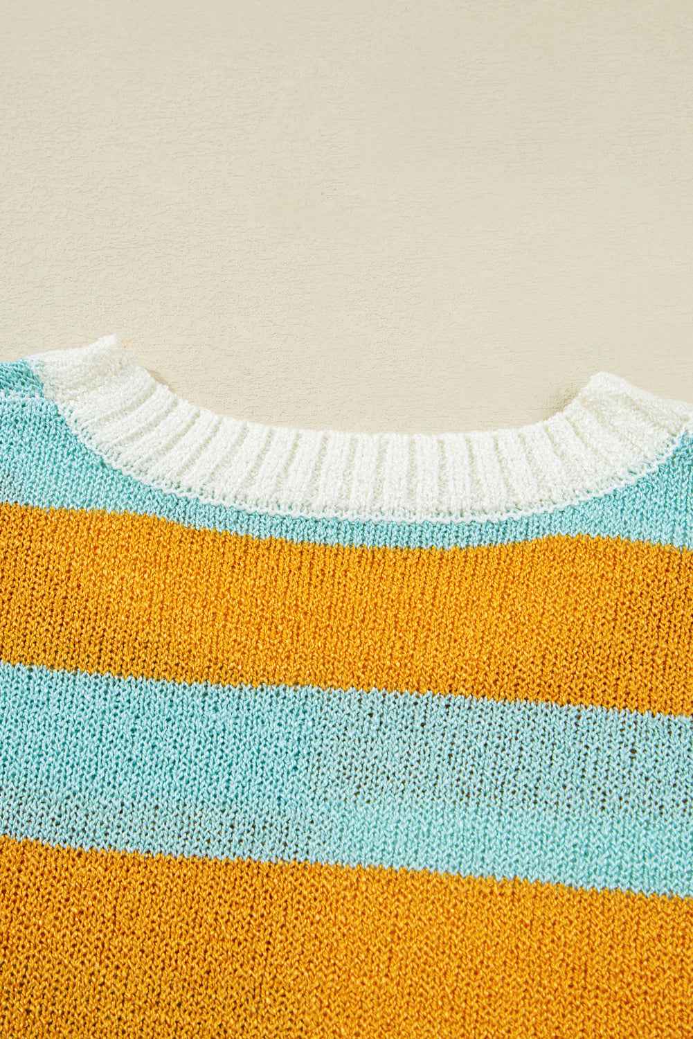 Jurassic Gold Colorblock Striped Pullover Sweater af6372fa43252531