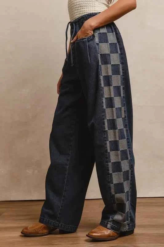 BiBi Washed Denim Mix And Match Long Pants afc636f26d80492aacc13ac0596a7fbc-Max-Origin