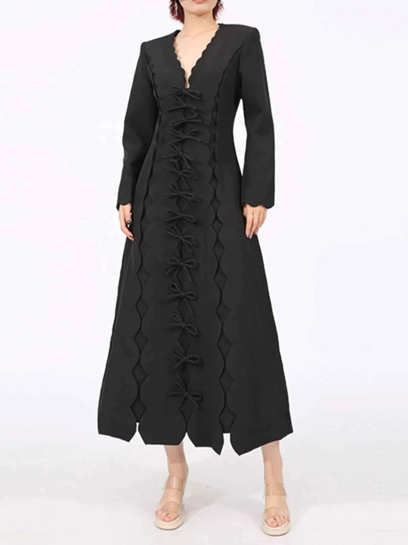 Long Sleeve Bow Front Midi Dress afdfcf9d-a37d-4be4-8344-cff772c1a1c8-Max-Origin