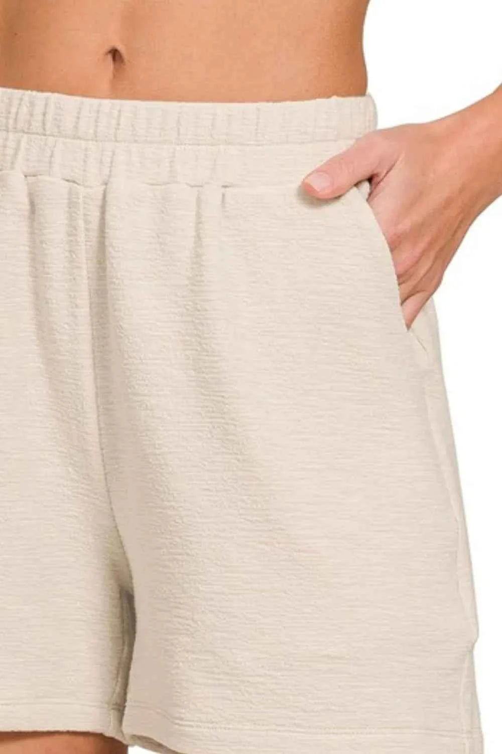 Zenana Cotton Slub Short Pants b02cbd42-7b0f-484f-9b31-44cbd74909bd-Max-Origin