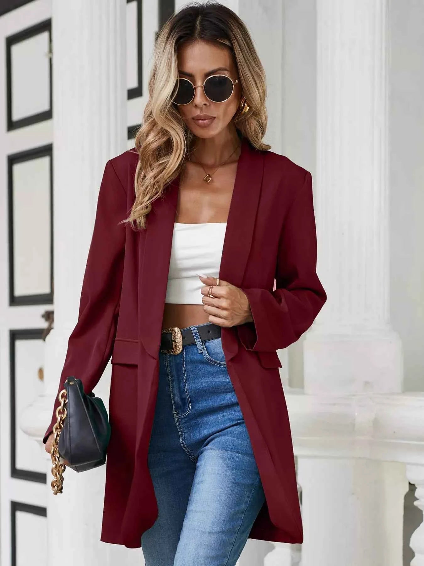 Lapel Collar Long Sleeve Blazer b0b12e35-f791-41aa-9997-61eb68d6eac5-Max-Origin