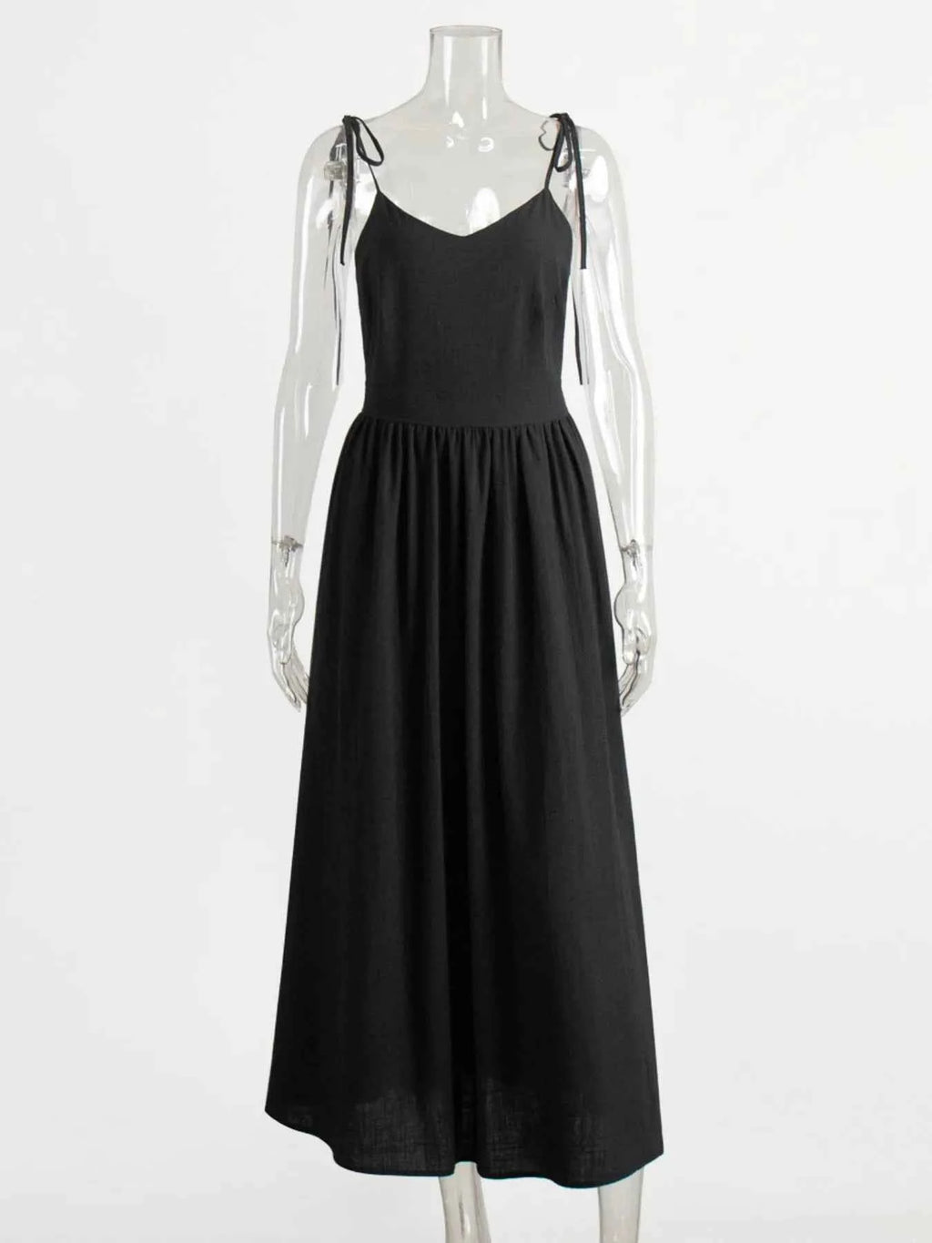 V-Neck Tie Shoulder Maxi Dress b0d8ce57-b9f6-4647-a360-e9f91f91599f-Max-Origin