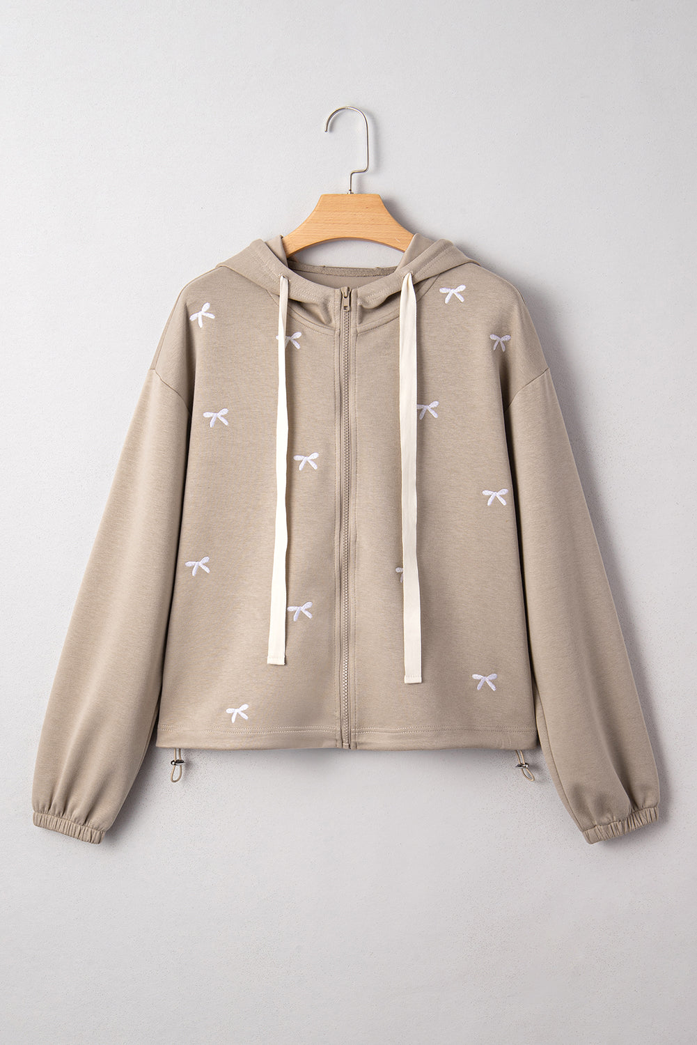 Goat Bow Embroidered Zip Up Hoodie b0fb8cefd5f78d90