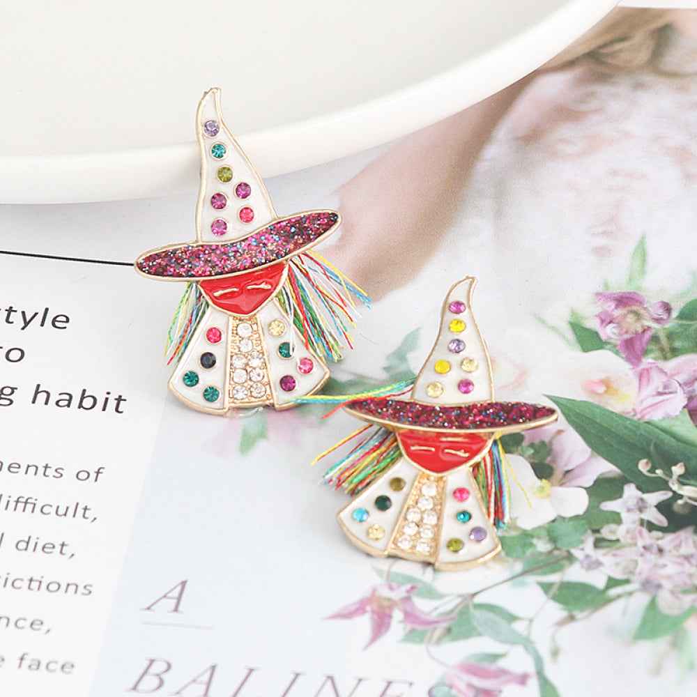 Witch Rhinestone Alloy Earrings b0fd3aa351e0495aa75351bb8f0d9b81-Max