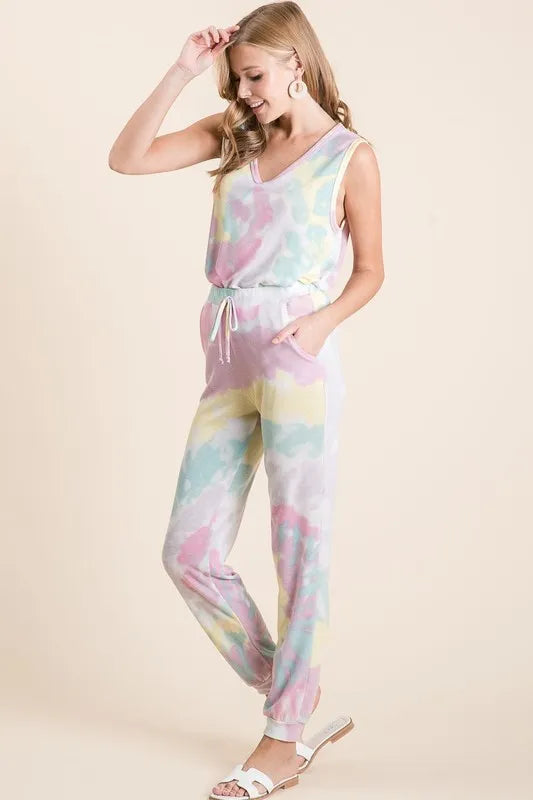 BiBi Tie Dye French Terry Casual Pants b11aae05176b48bea3d9efd44bfa3521-Max-Origin