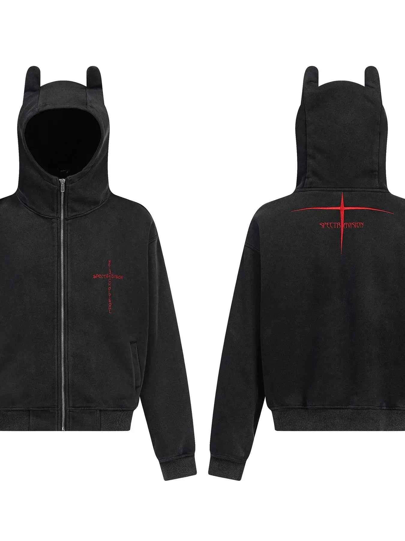Men's Devil Horn Zip-Up Hoodie b12c59b49d7542528b476f171f85e68e-Max-Origin