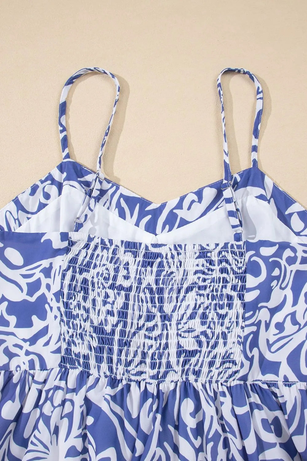 Floral Print Spaghetti Strap High Waist Dress b1a6f145-8a4e-409f-8d64-34ad9c935f93-Max-Origin