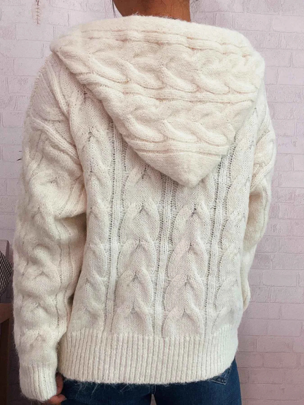 Cable Knit Hooded Zip-Up Cardigan b1c84407a0a44c678feb48237b3e25e3-Max-Origin