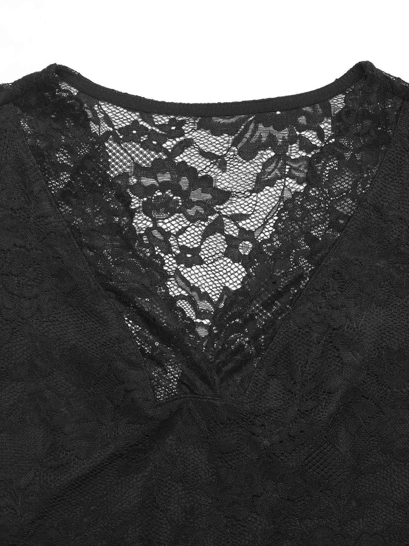 Lace V-Neck Long Sleeve T-Shirt b1dcf424bf754e9bb572da4de673e455-Max-Origin