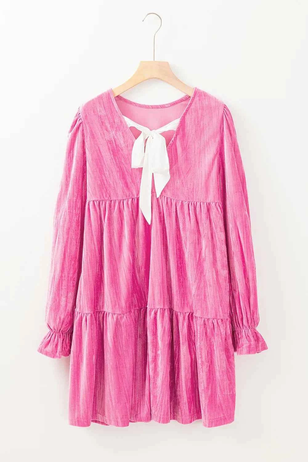 Tiered Flounce Sleeve Mini Dress b2254d04-0f03-48fb-9234-c2382a47d204-Max-Origin