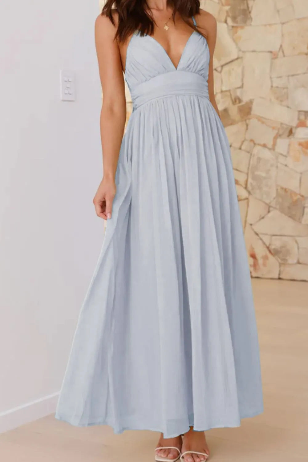 Ruched V-Neck Cami Dress b2850898-8801-4cef-95ba-50bbe83337f4-Max-Origin