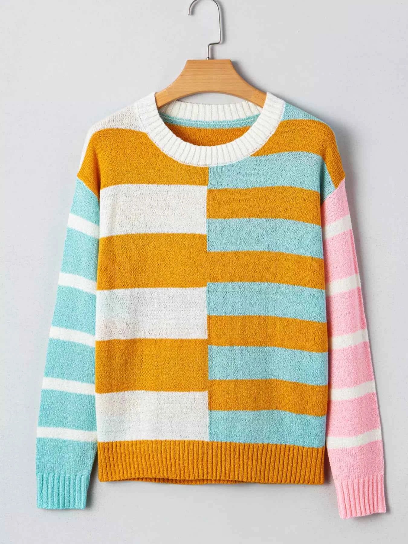 Color Block Striped Sweater b28bdd4913994b6da9a588e8f4e1c8f1-Max-Origin