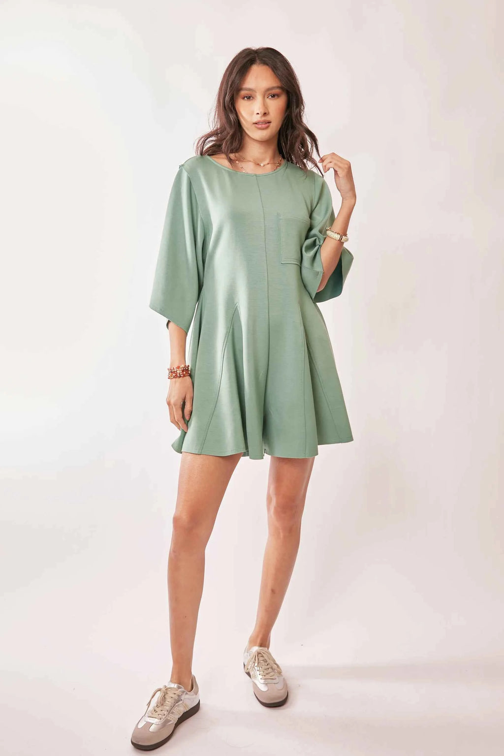 Davi & Dani Solid Draped Sleeve Ties Back Skort Romper b2b23a88feba4ef19aa571a20ce93f0a-Max-Origin