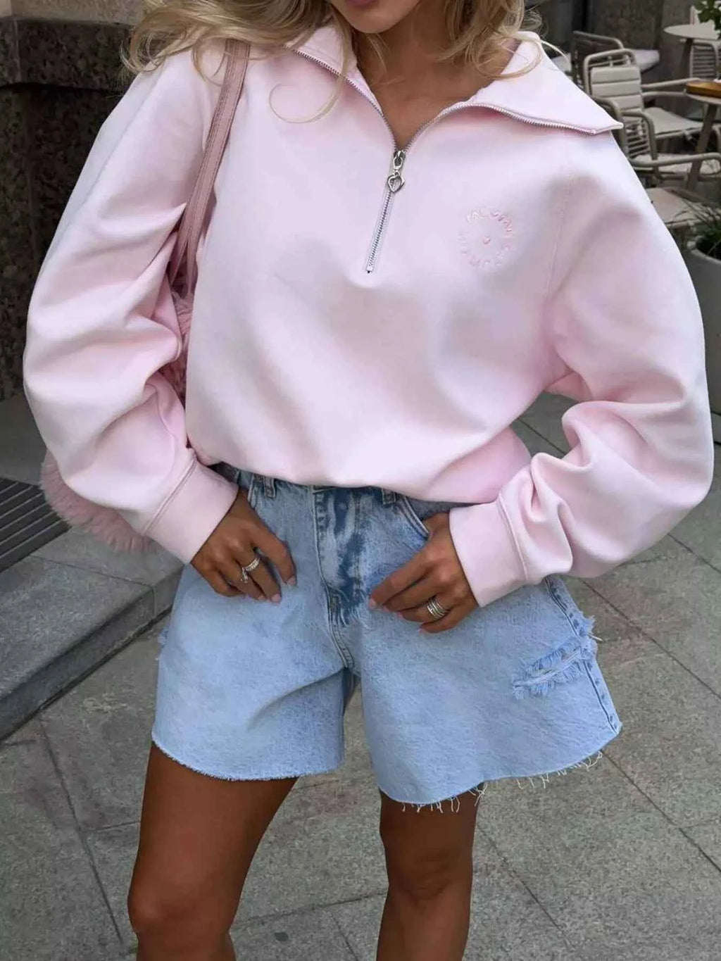 Half Zip Long Sleeve Sweatshirt b36a1976f74f4013b7047937b829b489-Max-Origin