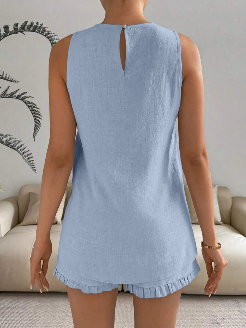 Lace Detail Round Neck Tank and Shorts Set b48575f2-6ca6-4b78-886e-03a463bf311c-Max-Origin