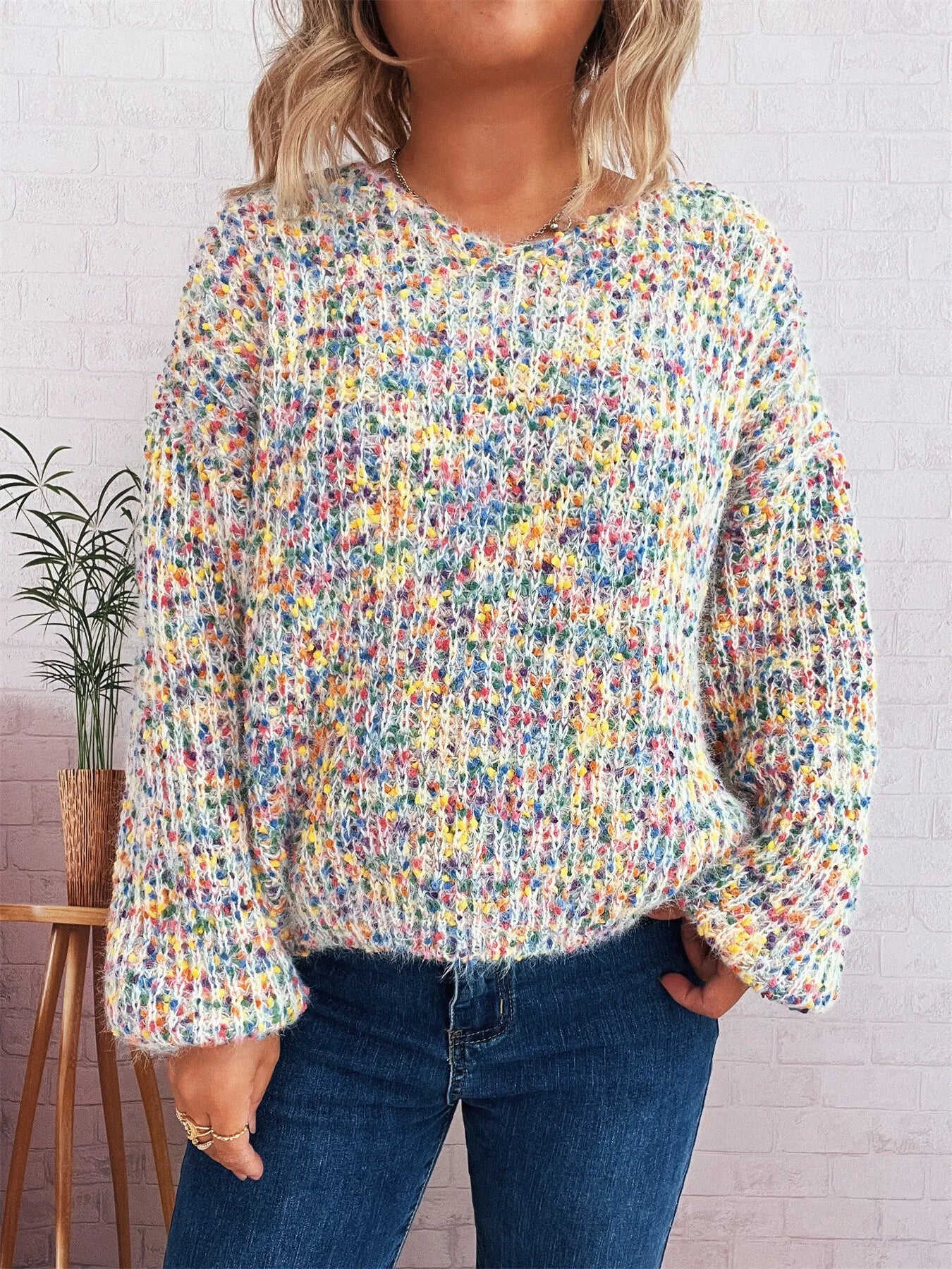 Colorful Long Sleeve Sweater b575e78c87034061b890d77cff552924-Max-Origin