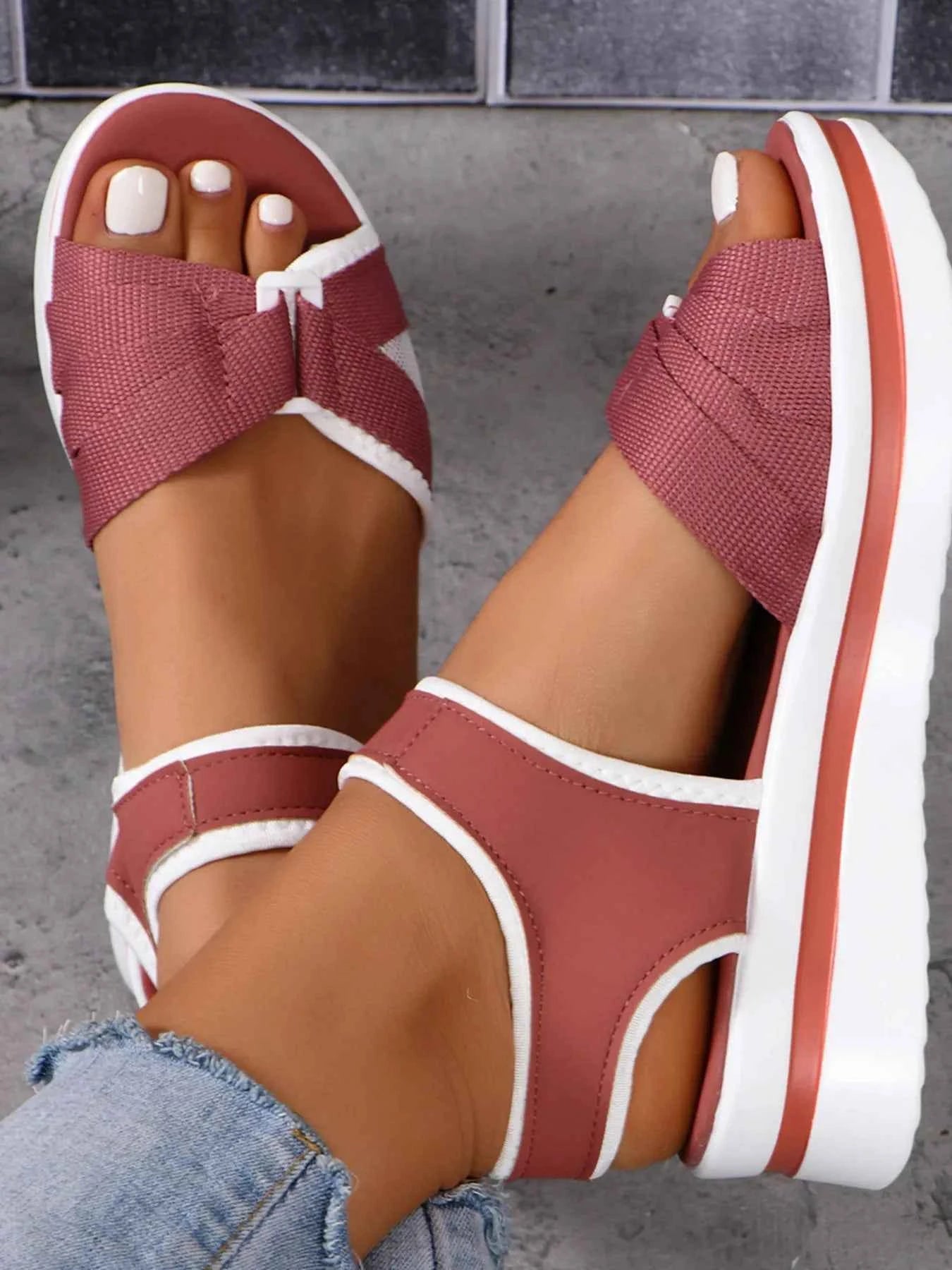 Platform Wedge Sandals with Ankle Strap b60dc49e7c0a426caf76ea43e33aadc7-Max-Origin