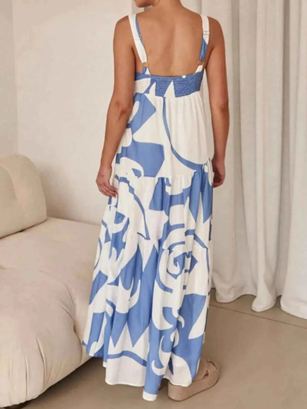 Printed Tiered Square Neck Maxi Dress b6169faa-8dc6-4f1a-8cab-4ac9eabb6e63-Max-Origin