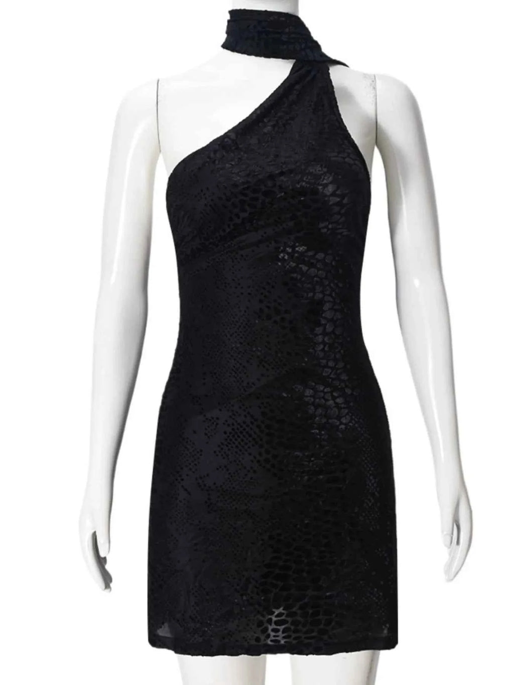 Asymmetrical Halter Neck Mini Dress b6494ba3-ddeb-49bd-b87c-34fd17f4163d-Max-Origin